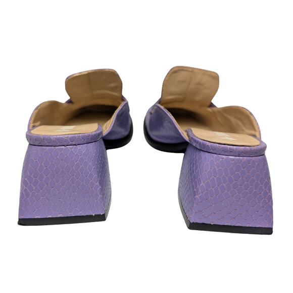 Nodaleto Lavender Embossed Snake Leather Mules – Size 37 - Picture 4 of 9